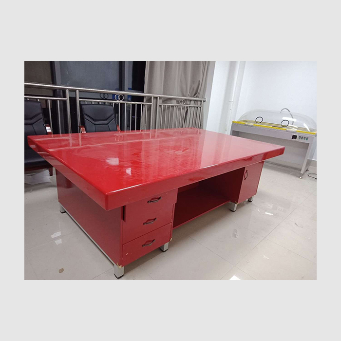 大红漆案裱糊台字画装裱桌