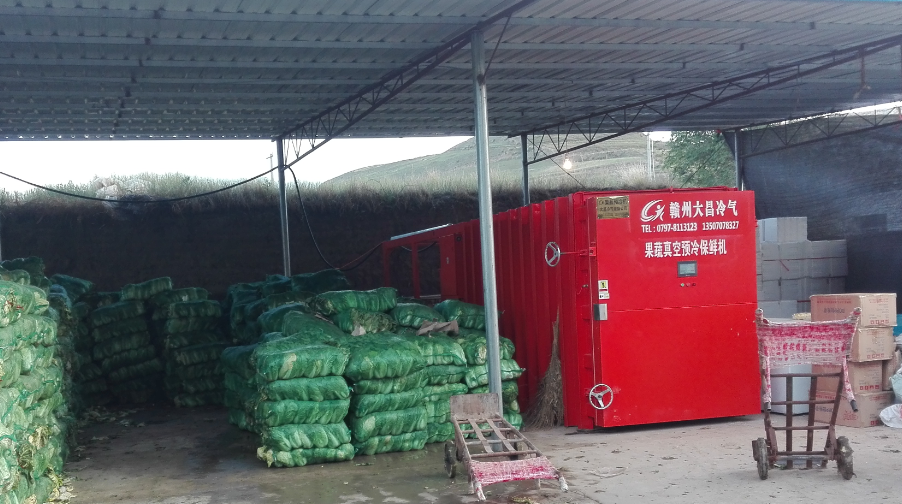 On-site installation of the Ganzhou Dachang vacuum pre-cooling machine directly at the Lanzhou agricultural production base.