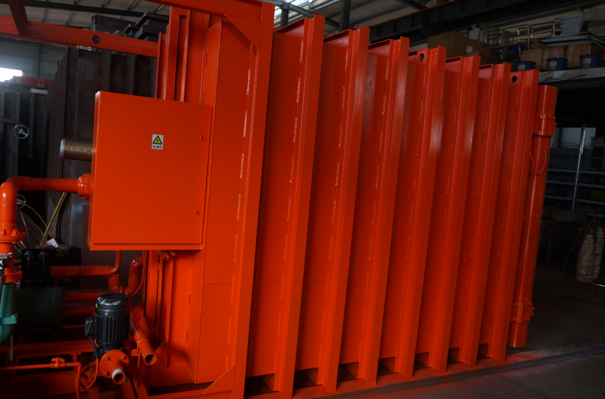 The heavily reinforced exterior structure of our vacuum pre-cooler, engineered to maintain absolute structural integrity under intense vacuum pressure The heavily reinforced exterior structure of our vacuum pre-cooler, engineered to maintain absolute structural integrity under intense vacuum pressure